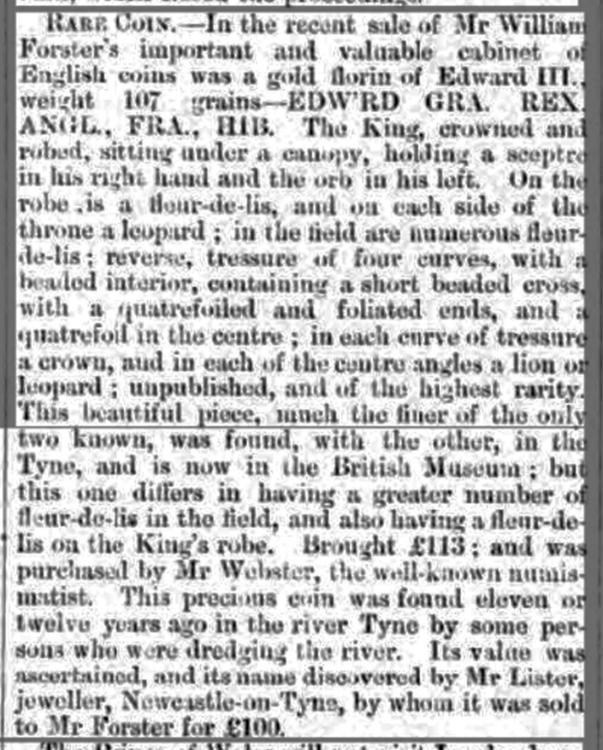 Gold Florin of Edw III - Rare Coin - Kelso Chronicle 31 July 1868.jpg