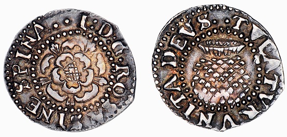 James I penny, 3rd Coinage, mm. 2 pellets, rose and thistle, S. 2672 - small pic.jpg